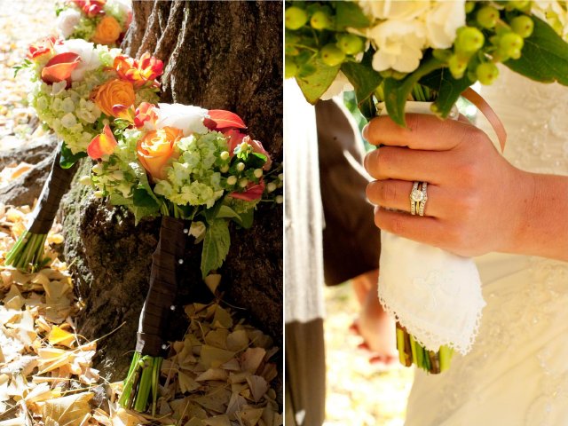 bouquets, orange, bride, wedding, nashville, fall, outdoor